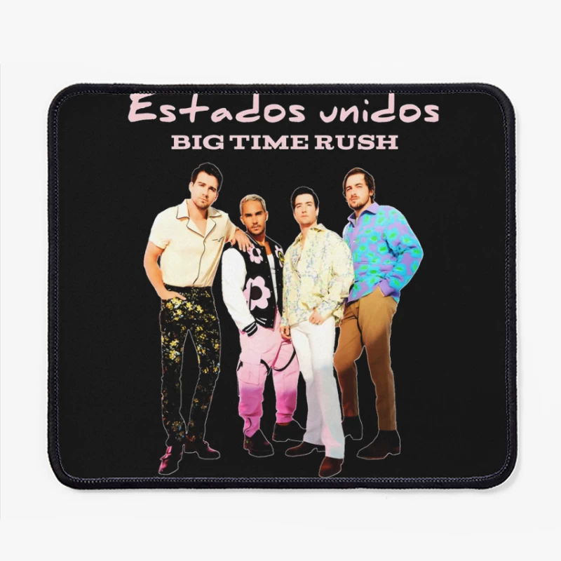 90s Boy Band Big Time Rush in Colorful Fashion Photoshoot Mouse Pad