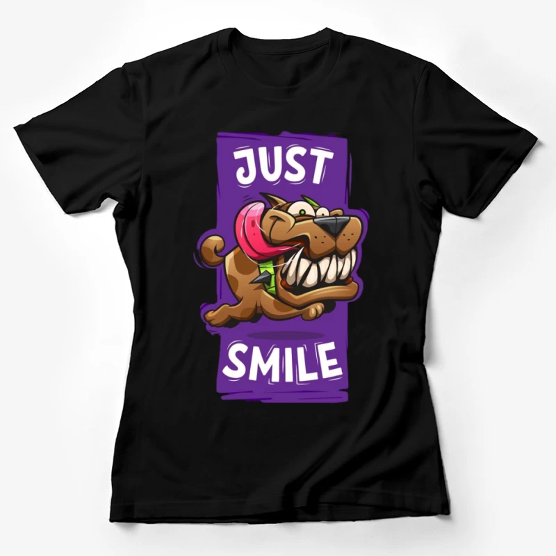 Comic-Hund mit fröhlichem Grinsen Damen T-Shirt