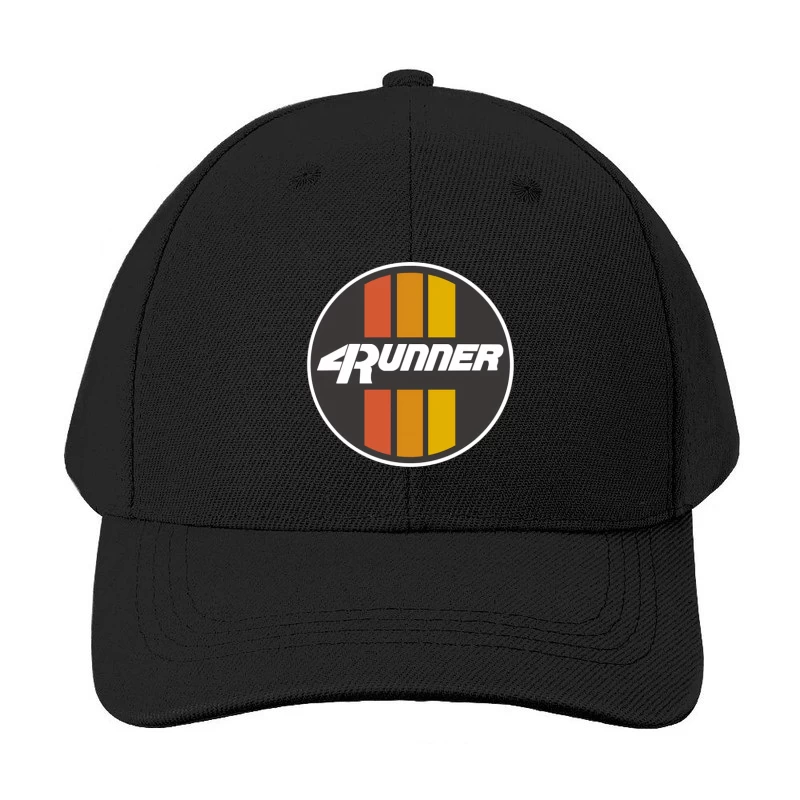 Retro-Style 4Runner Logo with Orange-Yellow Racing Stripes Baseball Cap