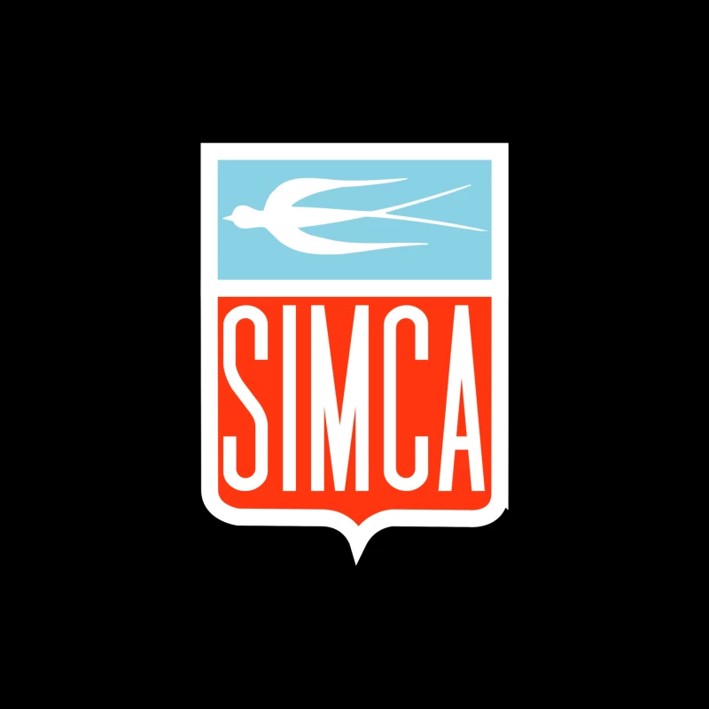 Vintage Simca old bird emblem 2 Throw Pillow