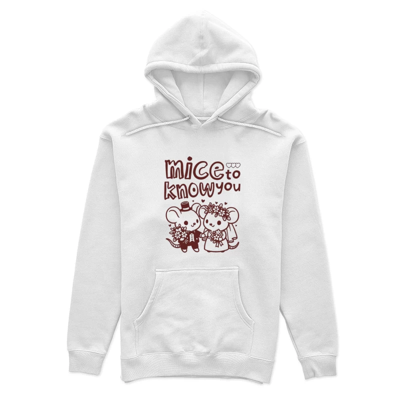 Niedliche Mäusehochzeit Illustration Damen Pullover Hoodie