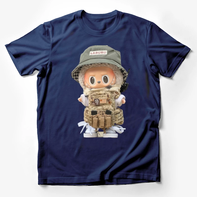Labubu Figur in taktischer Ausrüstung Herren T-Shirt