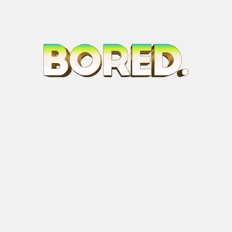 BORED. Typographic Graphic Design Male Tank Top