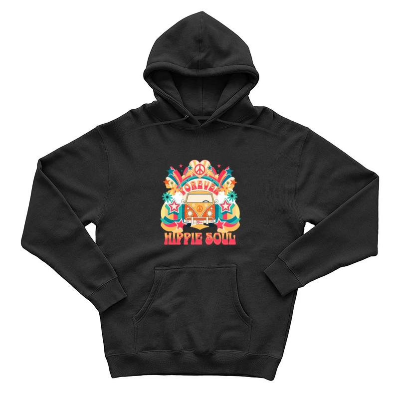 Bunter Hippie-Bus mit Frieden Herren Pullover Hoodie