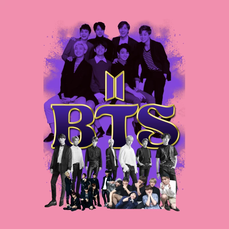 BTS - Iconic K-Pop Boy Band Compilation Male T-Shirt