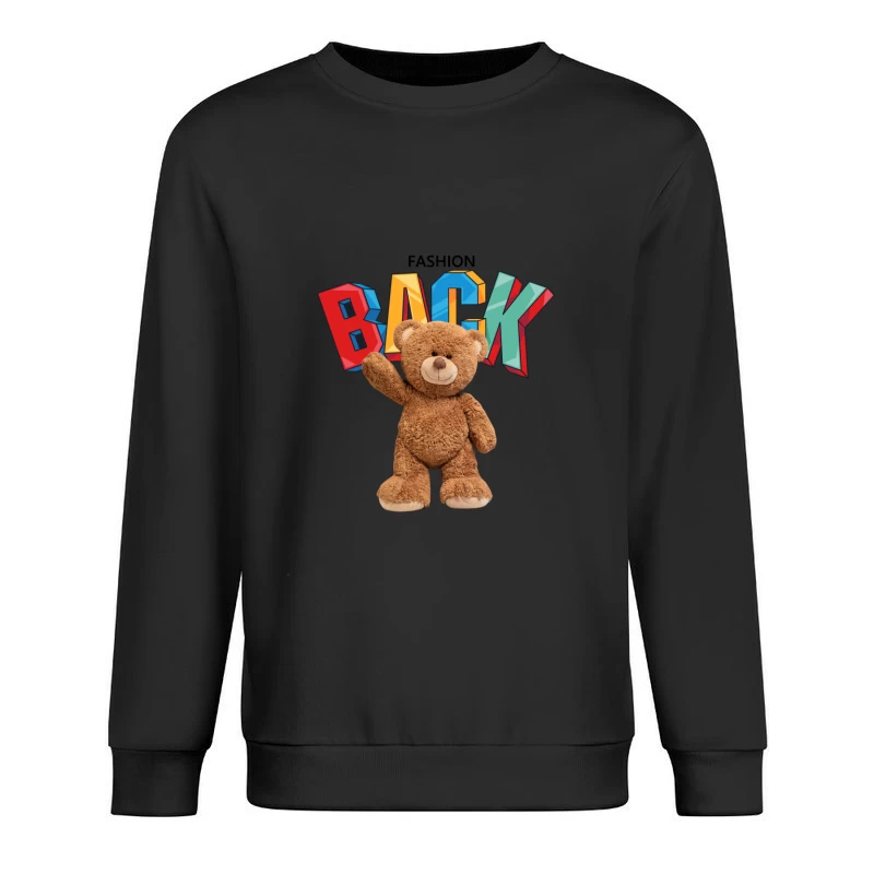 Teddybär mit bunter Schrift Herren Pullover Sweatshirt