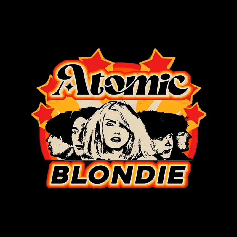 Atomic by Blondie - Retro Band Logo Design Mouse Pad