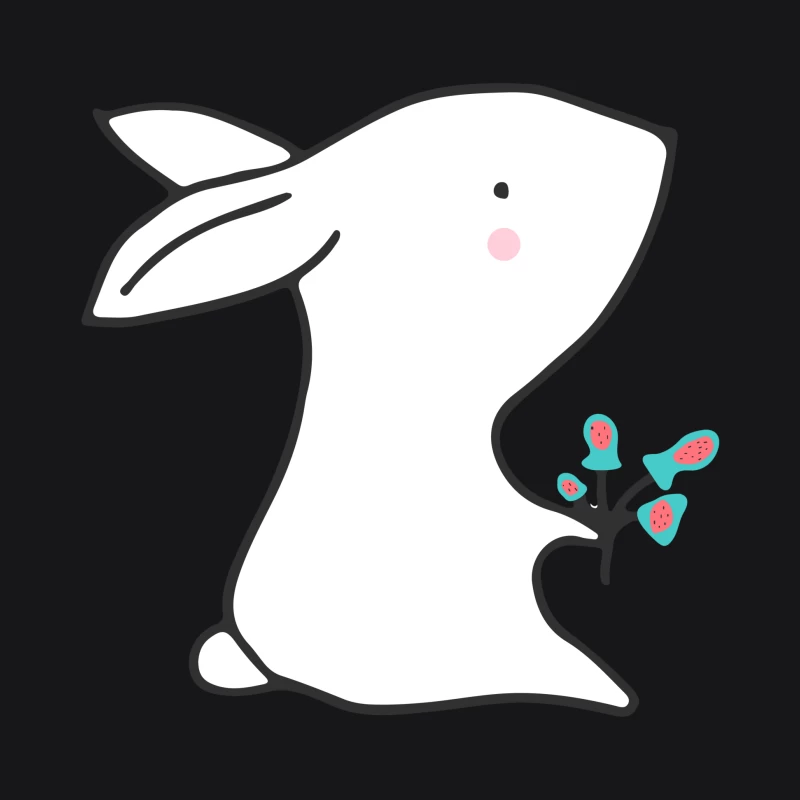 Lapin mignon avec fleurs Homme Sweat à capuche