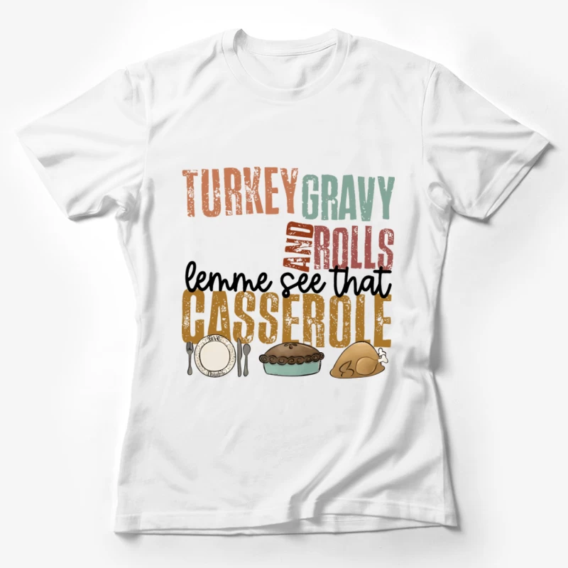 Thanksgiving Speisen Liste Damen T-Shirt
