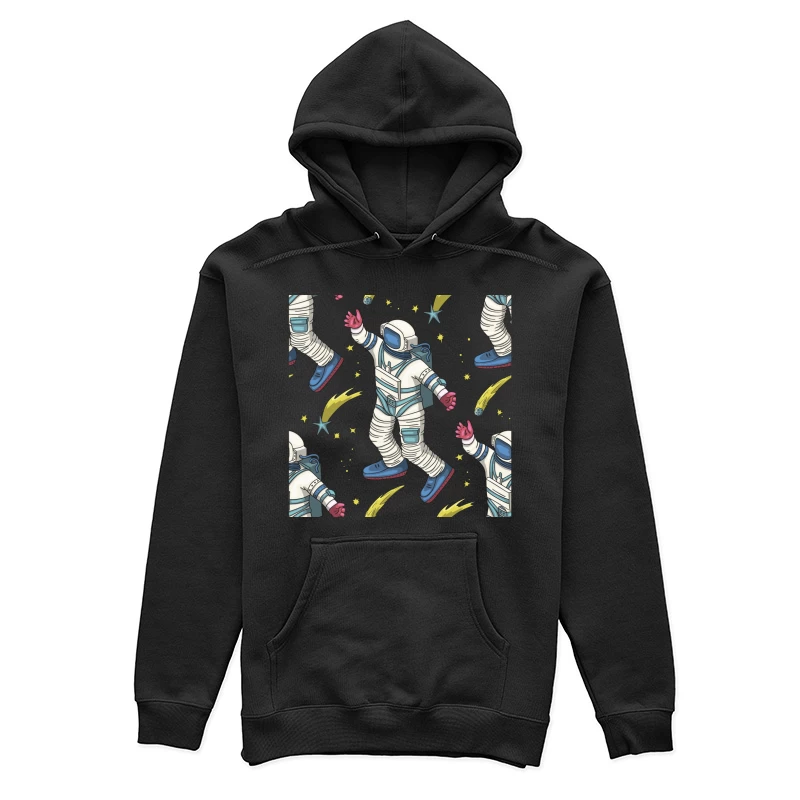 Astronautenmuster mit Sternschnuppen Damen Pullover Hoodie