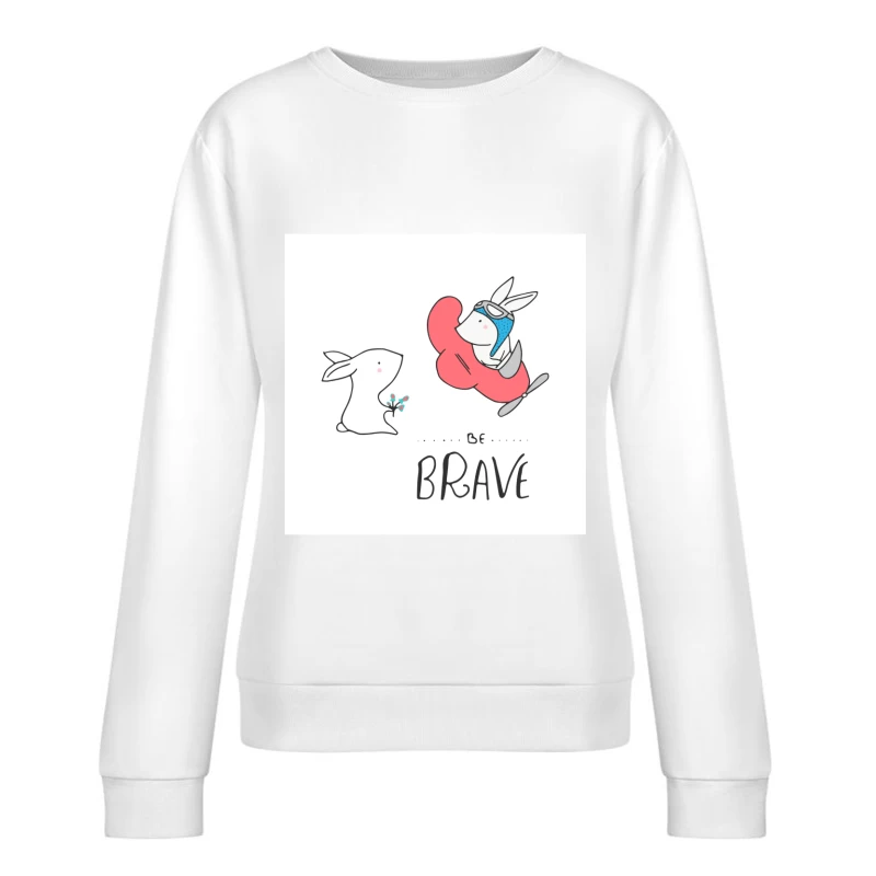 Lapin courageux et aventureux Femme Sweat-shirt à enfiler