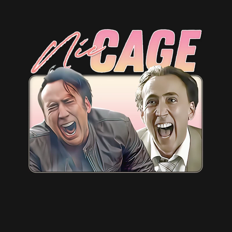 Crazy Nic Cage  Retro Aesthetic Fan Design Mouse Pad