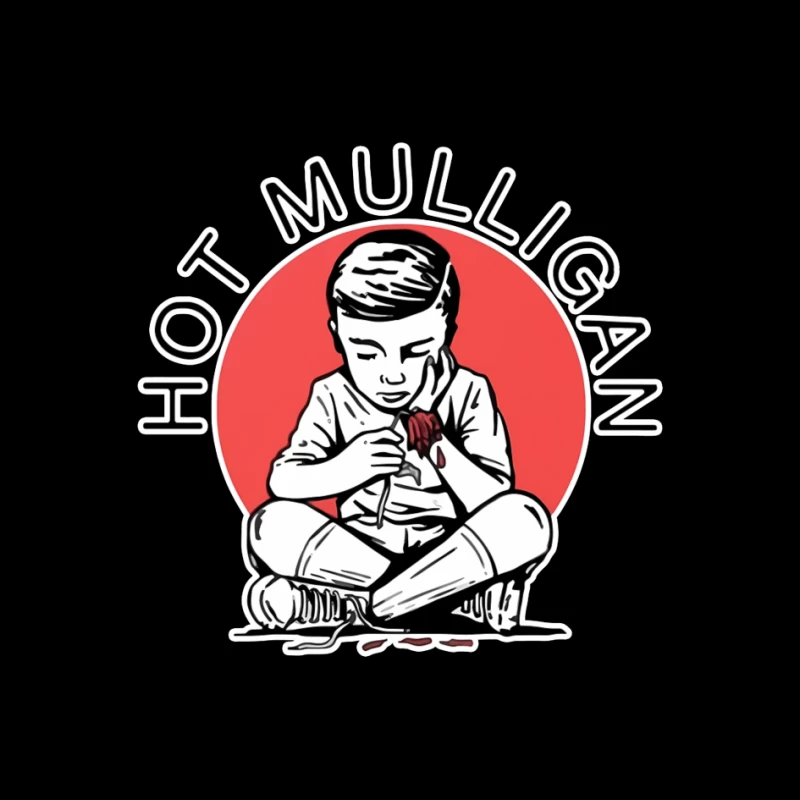 Hot Mulligan Band Logo with Retro Illustration Pin