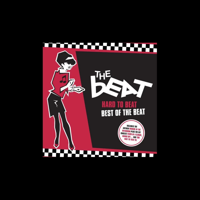 "Hard to Beat: Best of The Beat" Ska Music Album Cover with Red and Black Design Mouse Pad