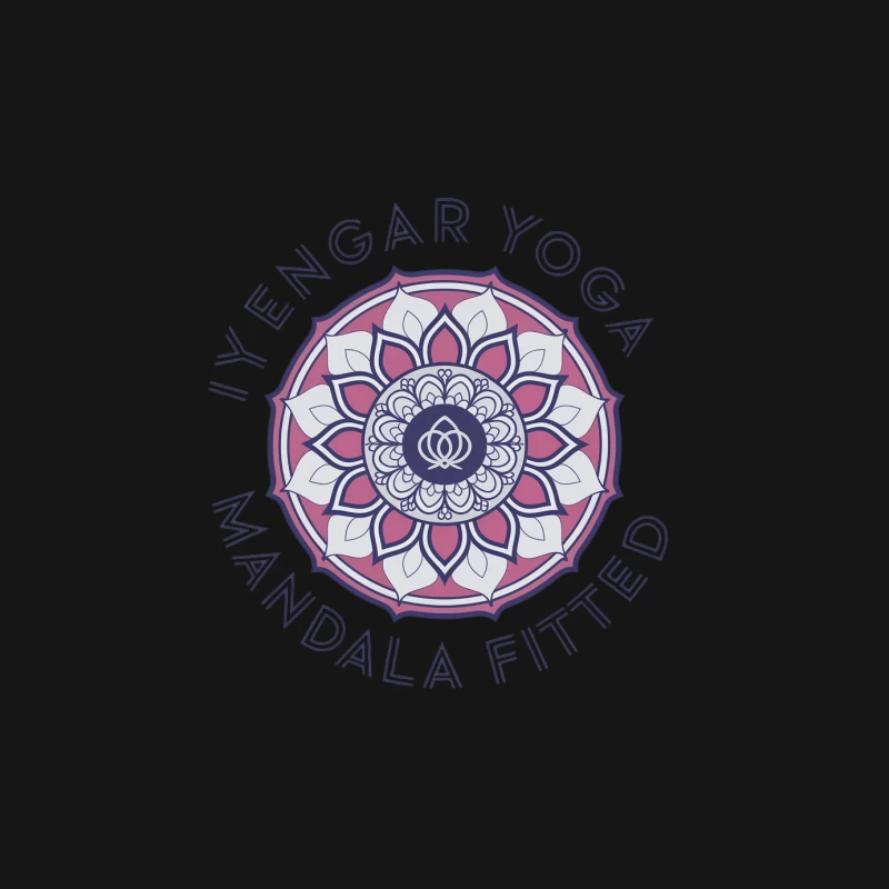 Yengar Yoga Mandala Fitted Wellness Logo Male Long Sleeve T-Shirt