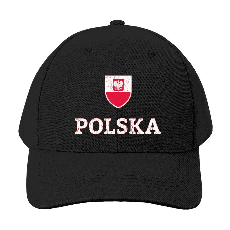 Polish National Shield with Eagle Emblem and Text Baseball Cap