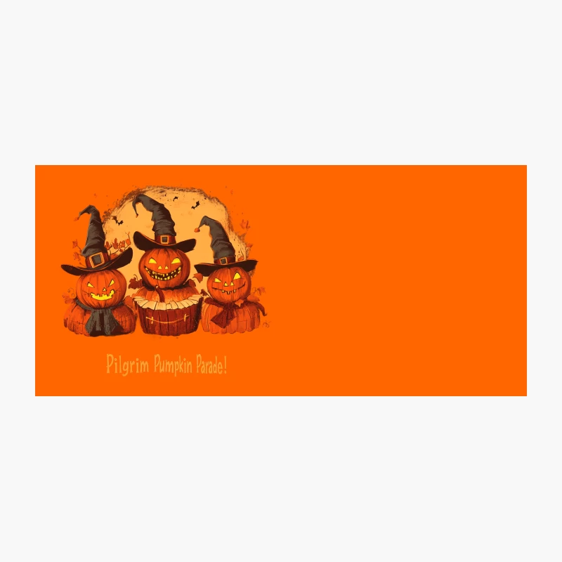 Festive Halloween Jack-o-Lanterns with Witch Hats Coffee Mug