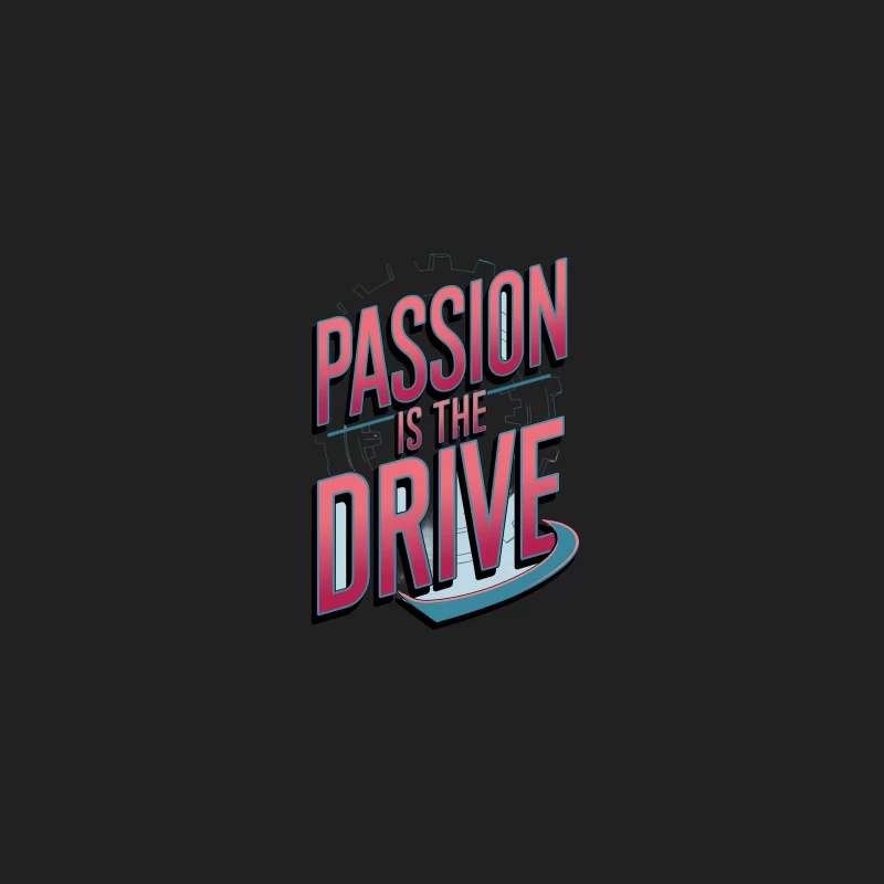 Passionate Motivational Typography Design with Drive Message Bucket Hat