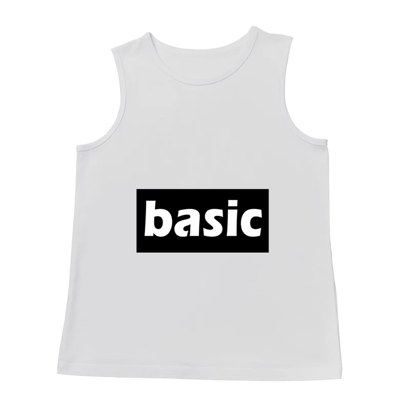 Basic Typography Design Male Tank Top