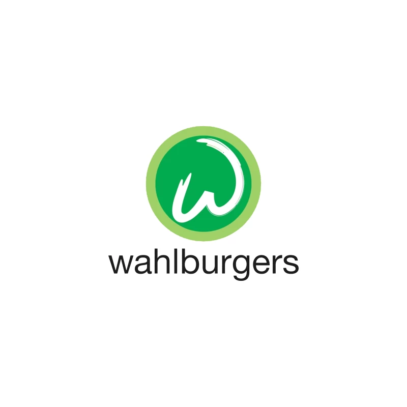 Wahlburgers Restaurant Chain Green Circle Logo Design Travel Mug