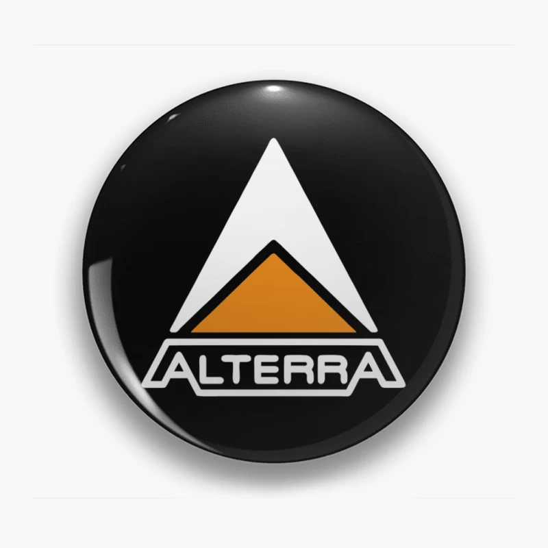 Alterra Corporate Logo with Orange Triangle Design Pin