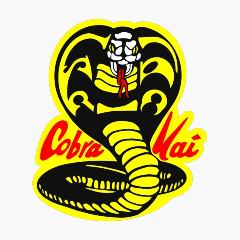 Cobra Kai Martial Arts Dojo Logo with Strike-Ready Snake Cotton Tote Bag