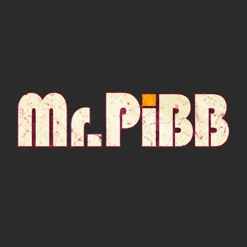 Retro Mr Pibb Soda Typography with Distressed Effect Baseball Cap