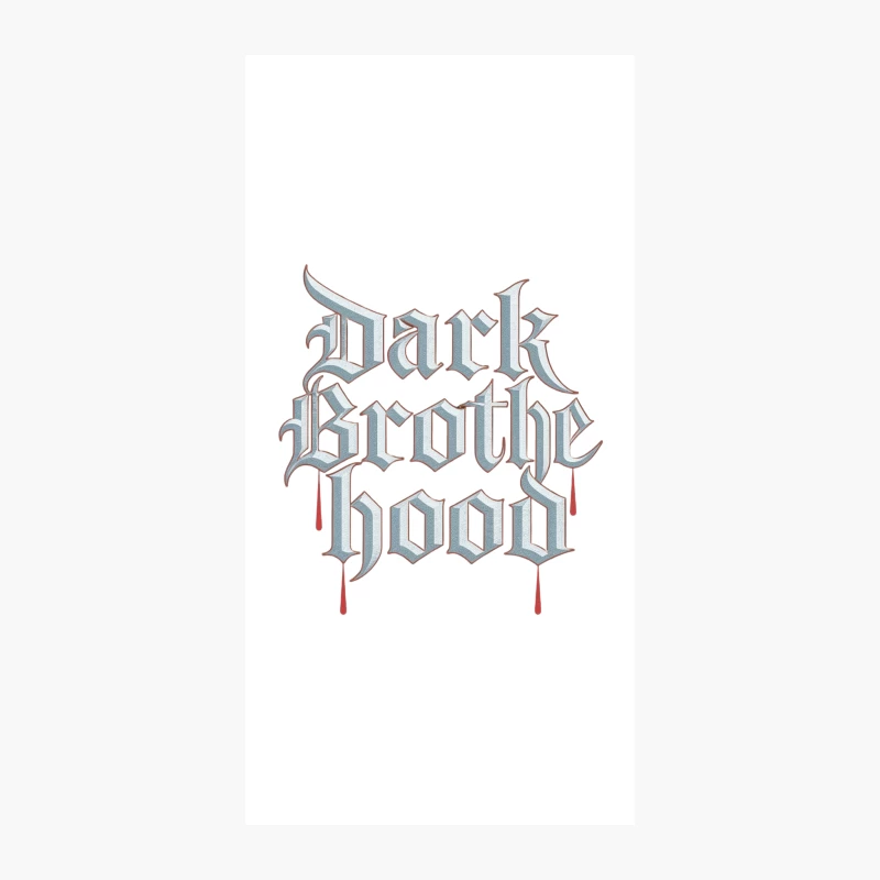 Gothic Typography: Dark Brotherhood with Blood Drips iPhone Case