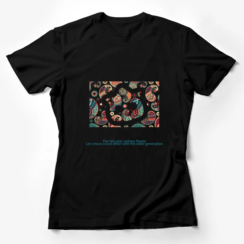 Paisley-Muster Blume Damen T-Shirt