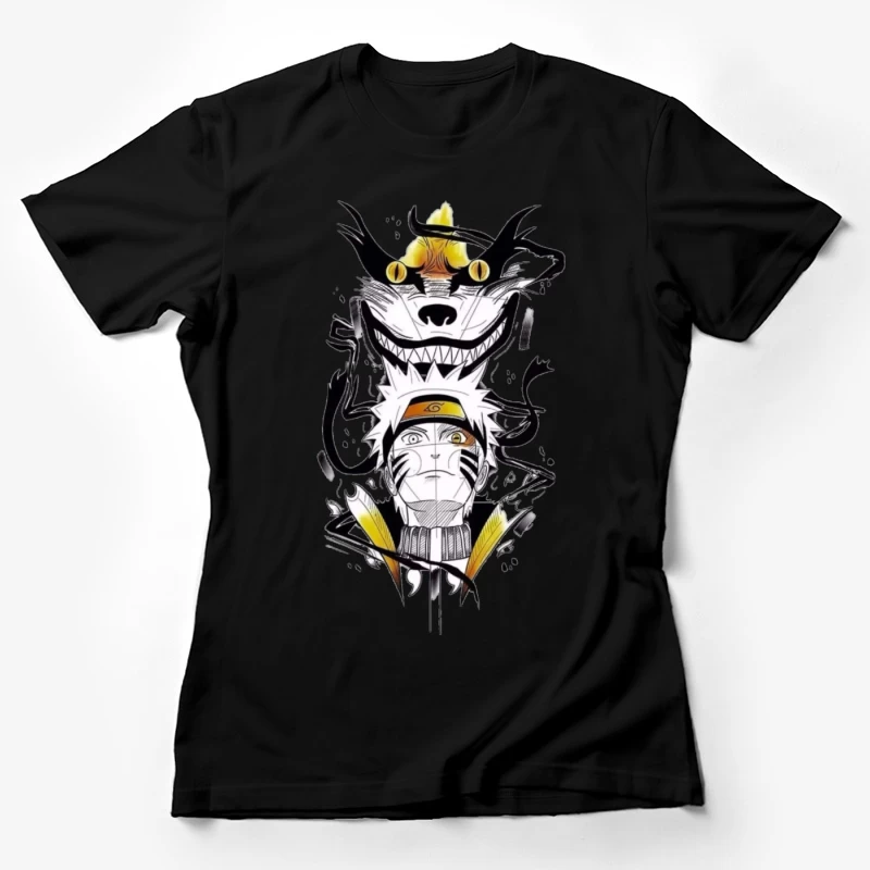 Anime-Krieger mit Dämon Damen T-Shirt
