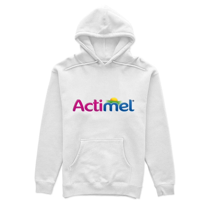 Actimel Dairy Brand Colorful Logo Design Female Pullover Hoodie