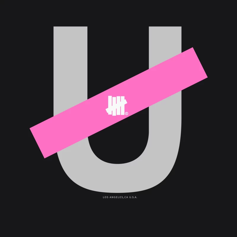 Undefeated Logo mit Pinkem Balken Damen Pullover Hoodie
