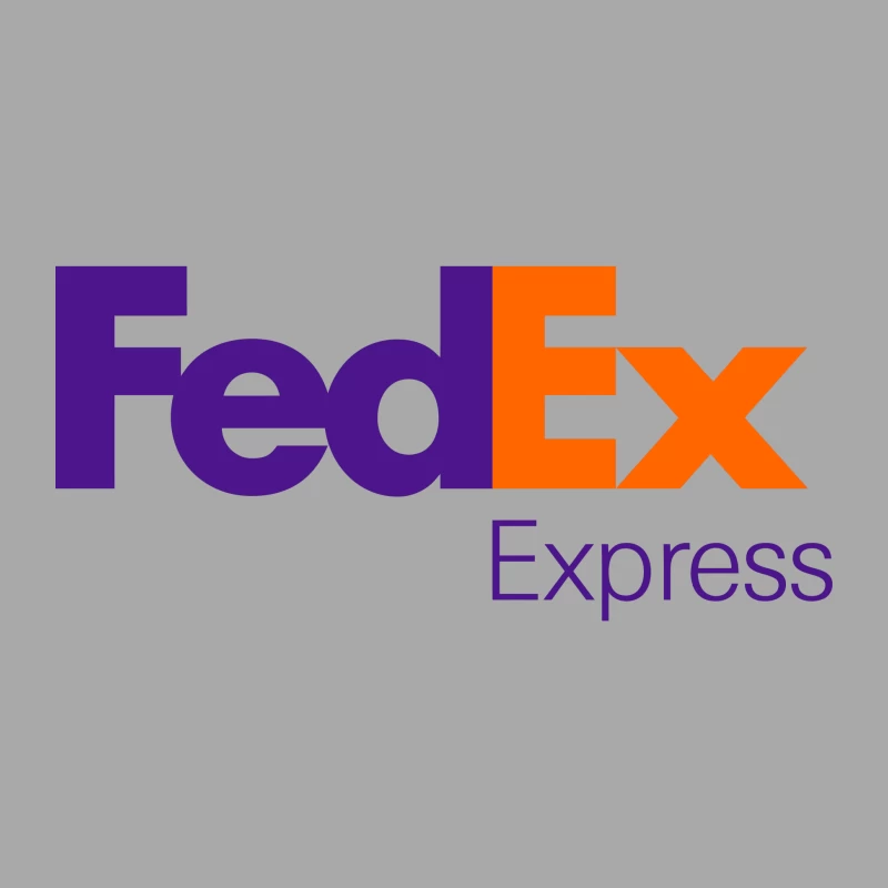 FedEx Express Corporate Logo Design in Purple and Orange Male Pullover Hoodie