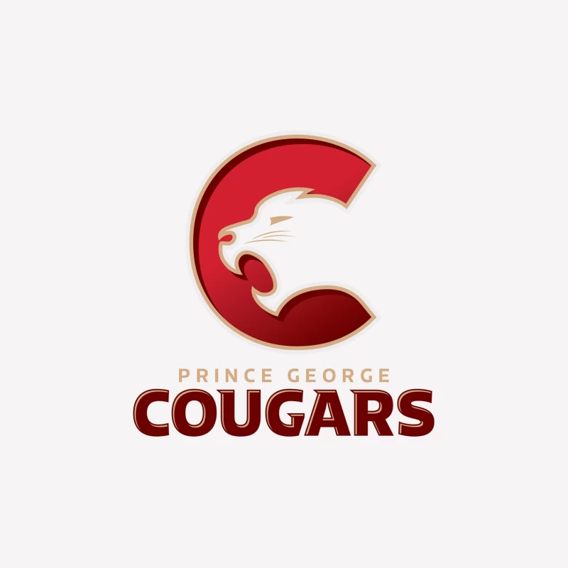 Prince George Cougars Hockey Team Logo Design Female T-Shirt