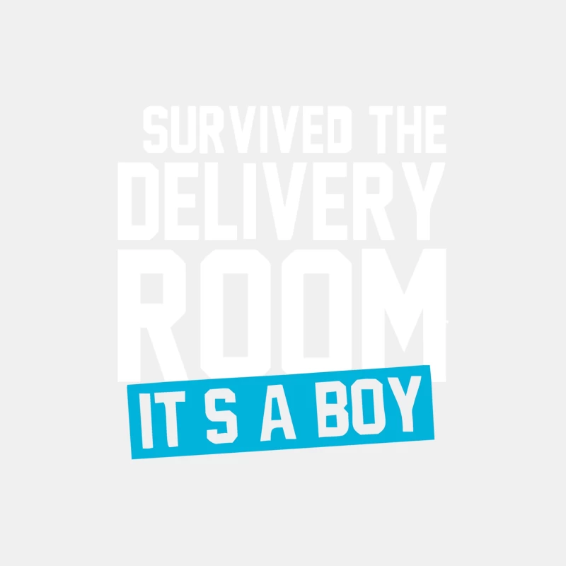 Blue Text Announcing "It's A Boy" for Baby Shower or Gender Reveal Male Tank Top
