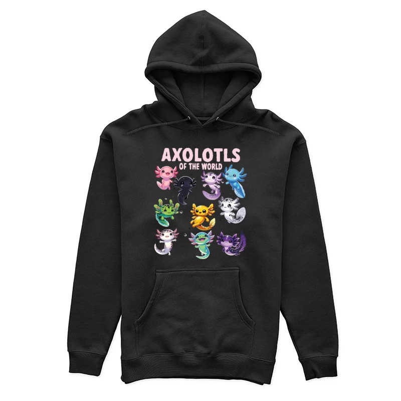Niedliche Axolotl-Illustrationen Damen Pullover Hoodie