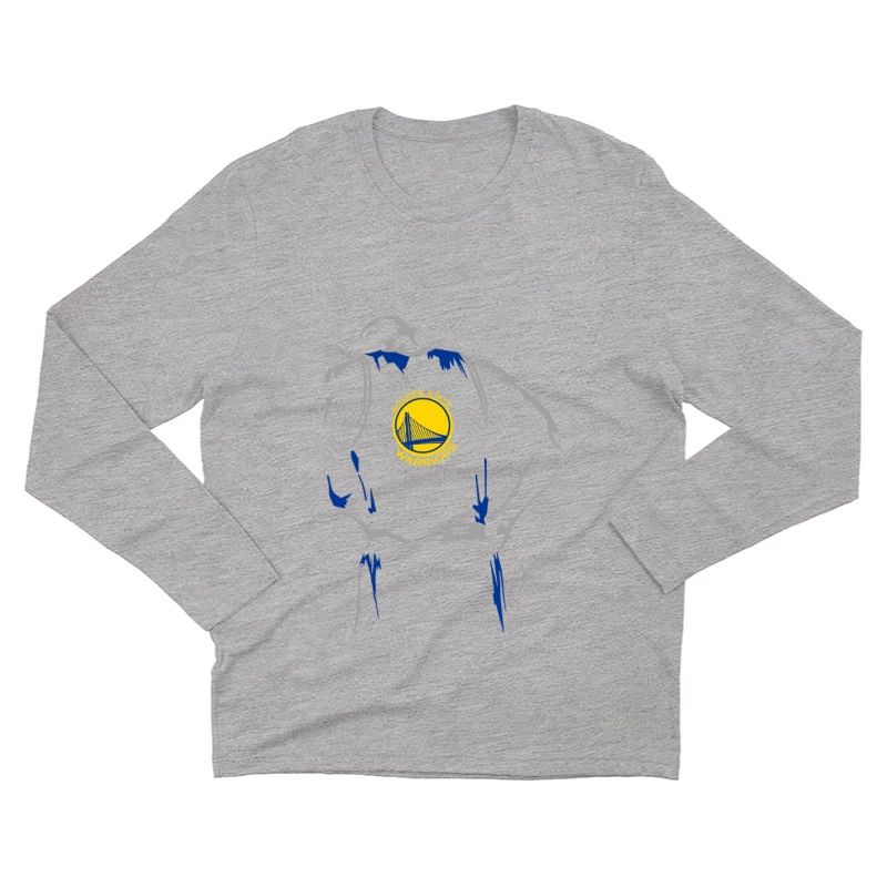Golden State Warriors Basketball Silhouette Herren Langarm T-Shirt