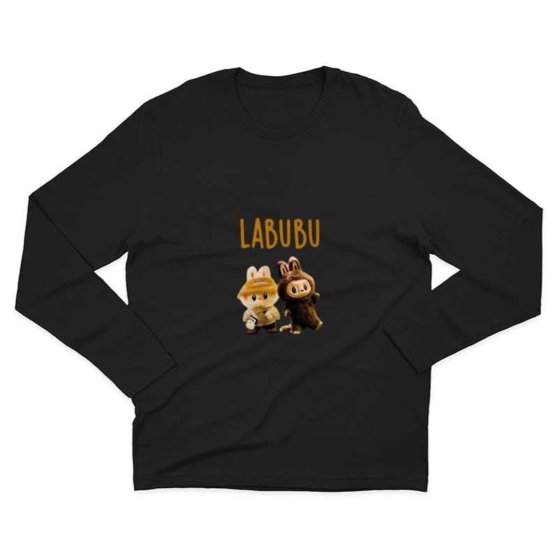 Labubu Figuren mit Hasenmützen Herren Langarm T-Shirt