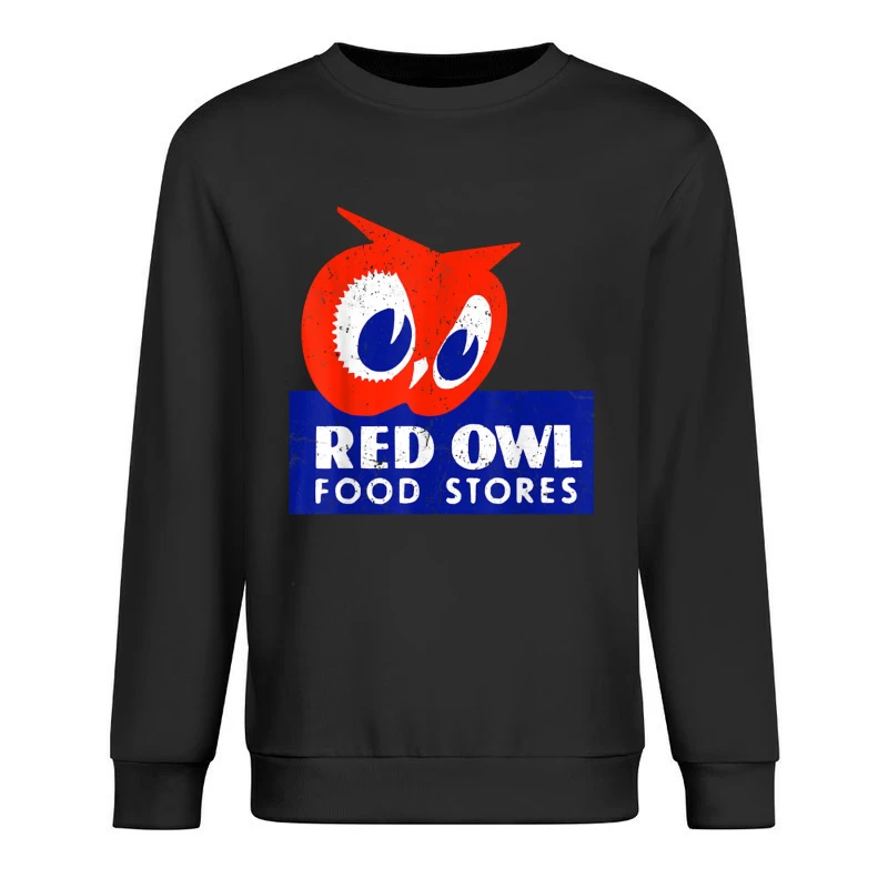 Vintage Red Owl Food Stores Logo Design Male Pullover Sweatshirt