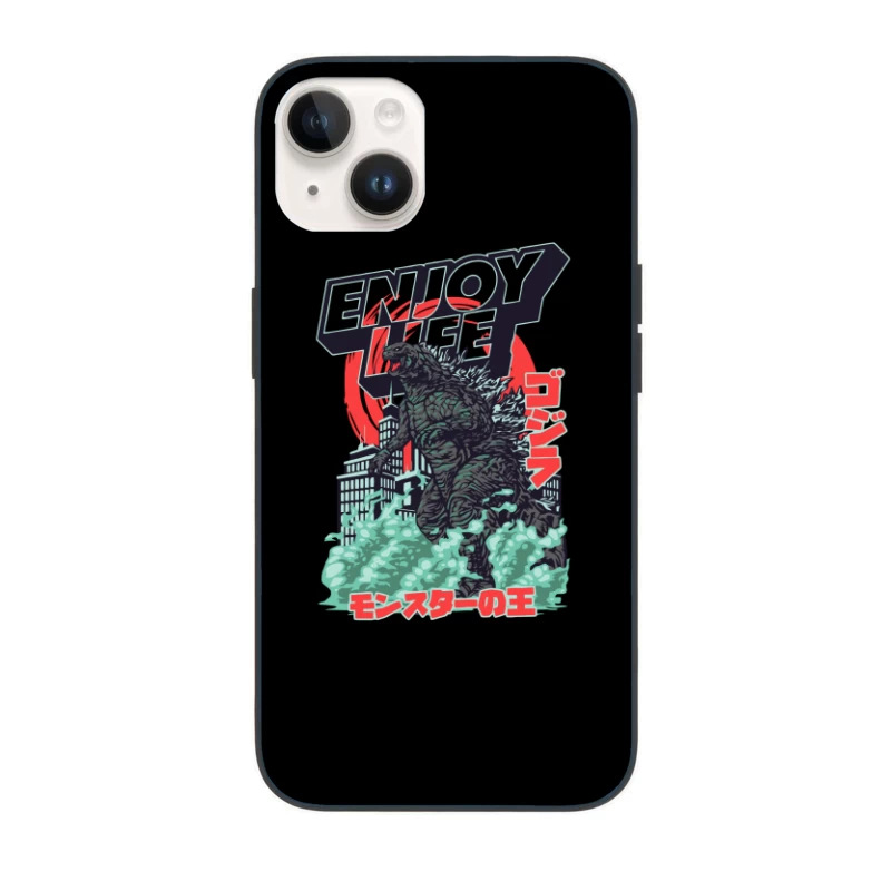 Godzilla Enjoy Life Graphic iPhone Case