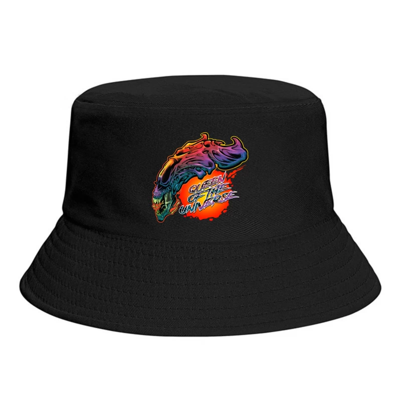 Vibrant Fantasy Creature Illustration Bucket Hat