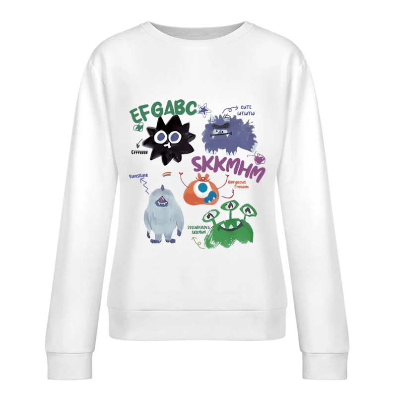 Monsters mit musikalischen Noten Damen Pullover Sweatshirt