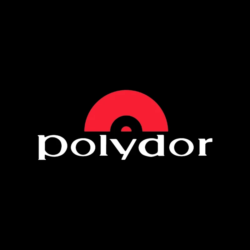 Polydor Records Company Logo with Red Semicircle Design Desk Mat