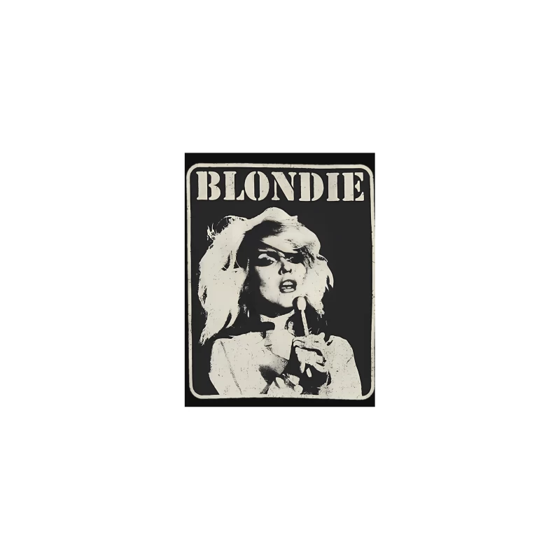 Vintage Black and White Blondie Band Promotional Poster Travel Mug