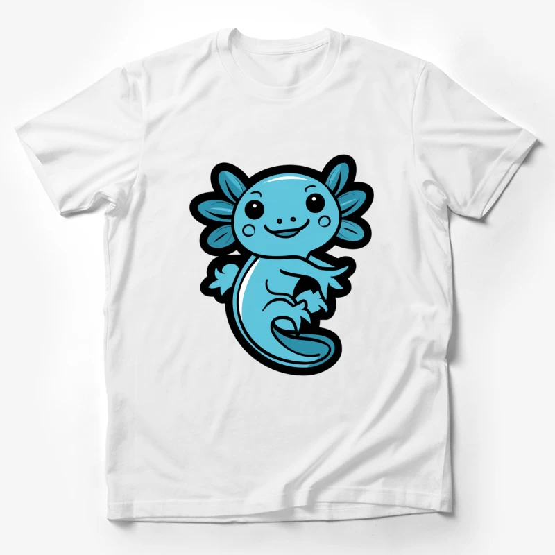 Illustrazione di un axolotl felice in stile cartone animato Maglietta Uomo