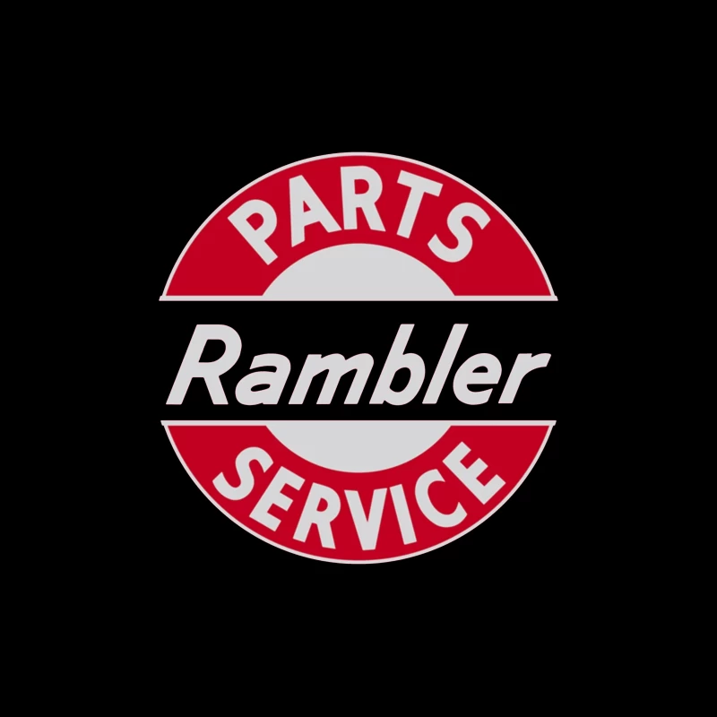 Vintage Rambler Parts & Service Logo Design Tapestry