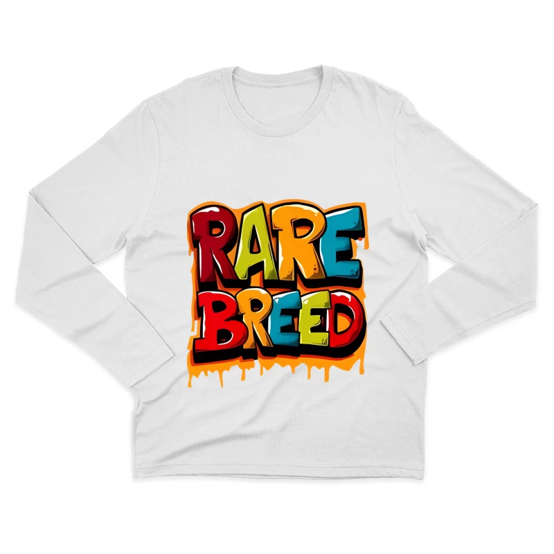 Seltene Rasse Graffiti Design Herren Langarm T-Shirt