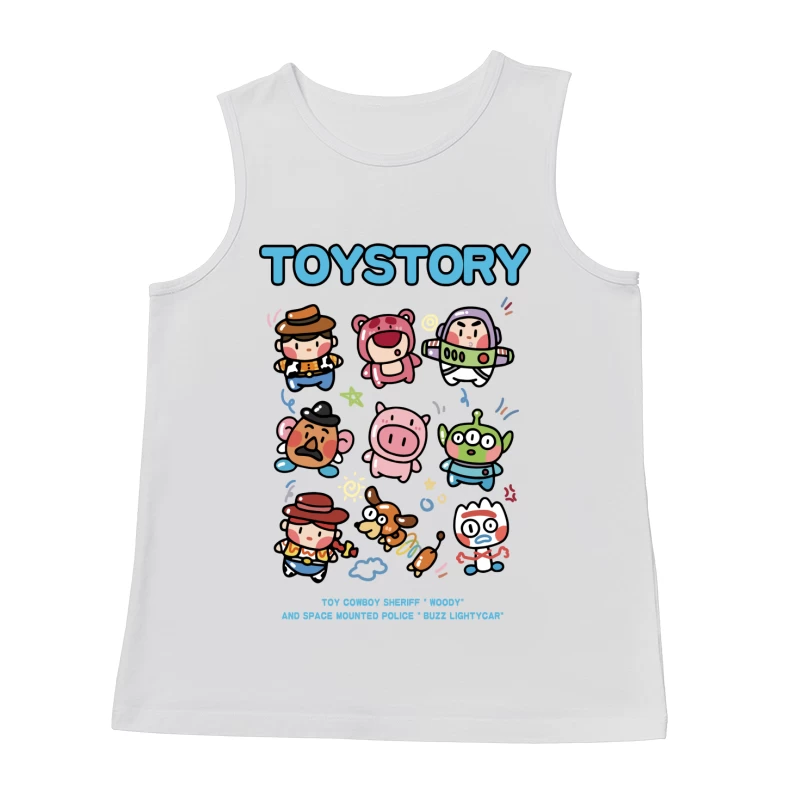 Niedliche Toy Story Charakterillustration Herren Tanktops