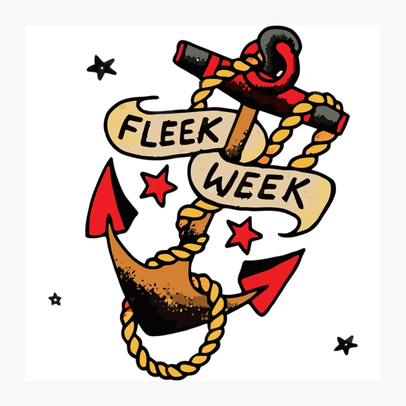 Nautical Fleek Week Anchor Tattoo Design Pin