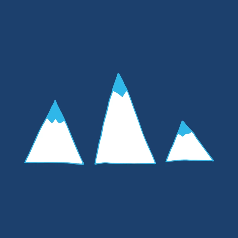 Illustration de montagnes avec sommets enneigés Femme Sweat à capuche